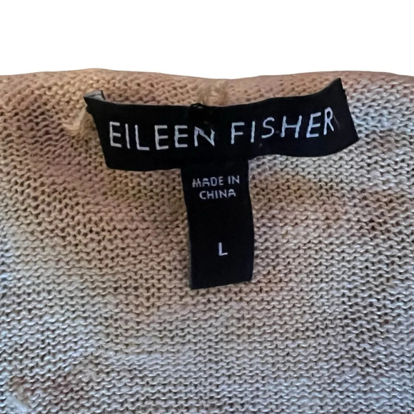 Eileen Fisher 100% Linen Long Sleeve Lightweight Sweater Size Large Orange - Picture 4 of 7